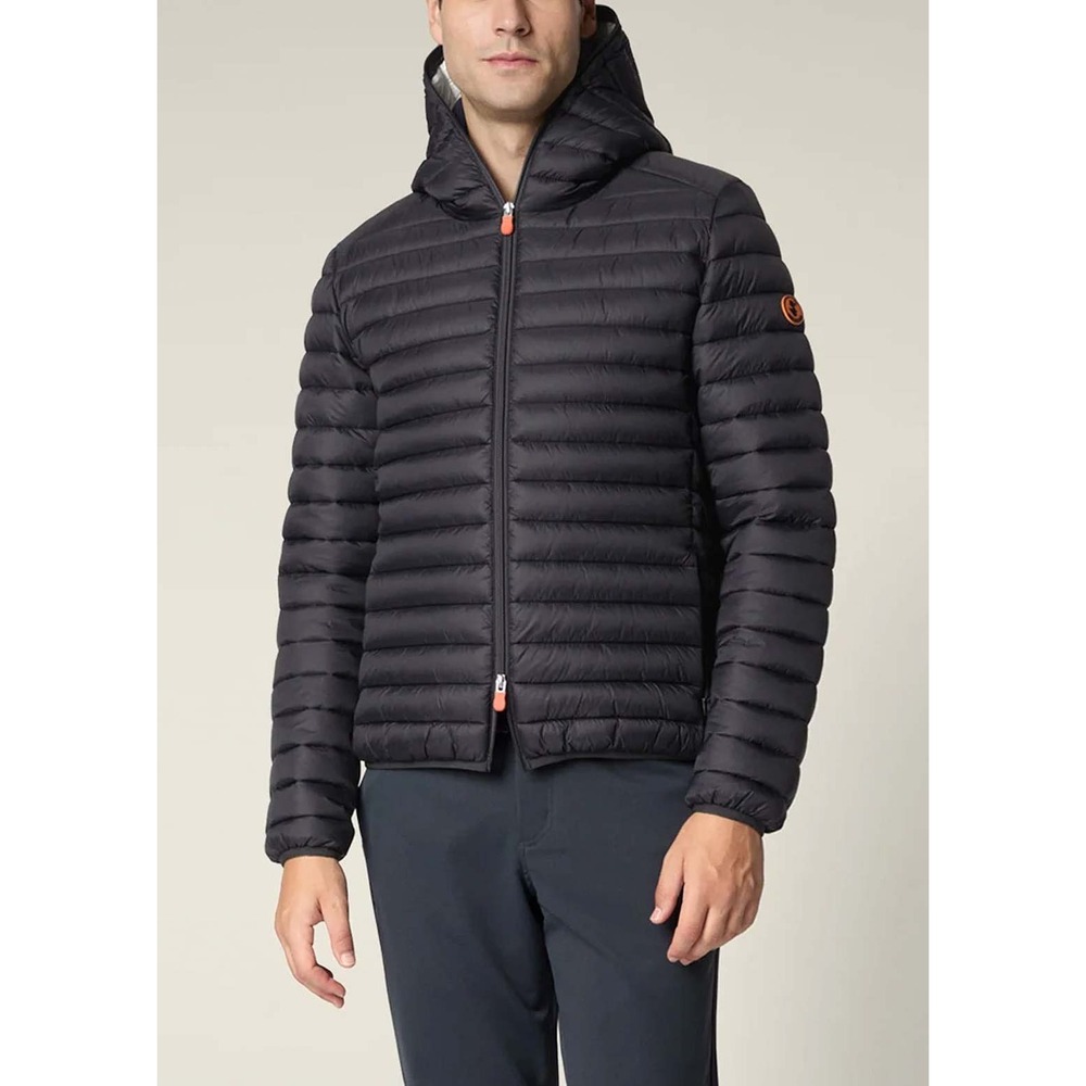 Save The Duck‎ Donald Hooded Puffer Jacket Mens XL Black Quilted Gorpcore